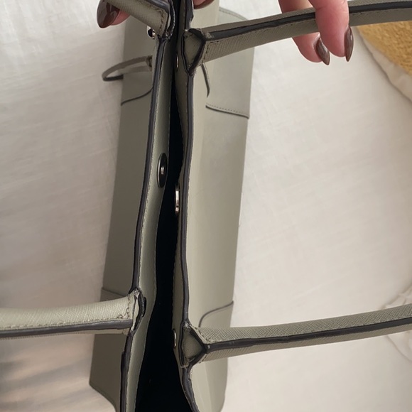 Rebecca Minkoff MAB Grey Leather Saffiano Tote Bag - Picture 8 of 9